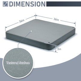 Flamorrow Mini Split Pad for Ductless Mini Split Air Conditioner Heat Pump Systems, 36 x 36 x 3 inches Plastic Equipment Pad for Outdoor Condenser Units