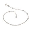 Silver Belcher Chain Anklet with Cut Design – Width: 2