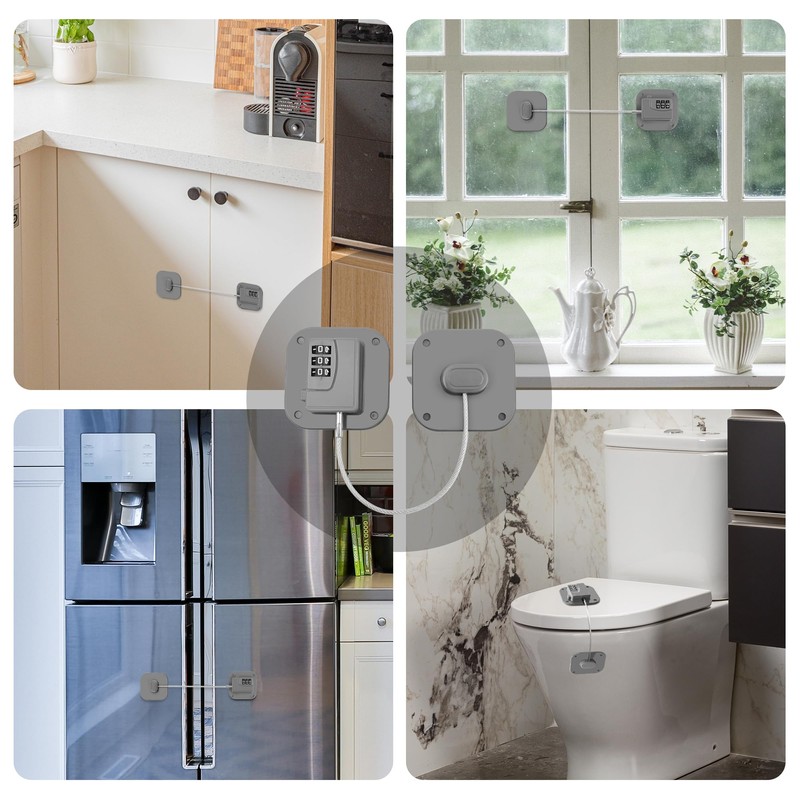 Refrigerator Lock, Heavy Duty Fridge Lock, Combination Lock for Refrigerator