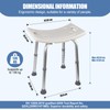 Ez2care Shower Chair, Adjustable Non-Slip Shower Bench with Suction Feet,