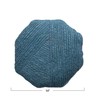 Creative Co-Op 16 Inches Cotton and Jute Embroidered Octagon Shaped,