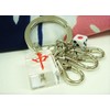 Clear Mini Mah Jongg Ring 3 Row Keychain [Medium]