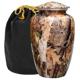 Trupoint Memorials Urn for Ashes Adult Male, Cremation Urn for Human Ashes Adult Female, Decorative Urn for Ashes for Women, Urns for Human Ashes Adult Men - Large, Marble Brown