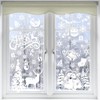 DERAYEE Decorative Stickers for Christmas Window Static Stickers White Pack