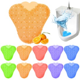 10 Pcs Urinal Screen Deodorizer, Premium Anti-Splash Urinal Screen, Urinal Cakes Deodorizer Urinal Mats Screens Scented with Long-Lasting Fragrance for Men Toilet Bathroom Airport Office Mall Hotel