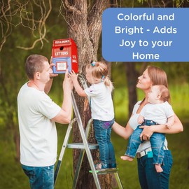 Muldale Colorful Birdhouse USA Mail Box Retro Design - Unique Vintage Decorative Hummingbird Bird Houses for Outside - Birdhouses for Outdoors - UV Resistant Resin Nest Box - 9” - Gifts for Gardeners