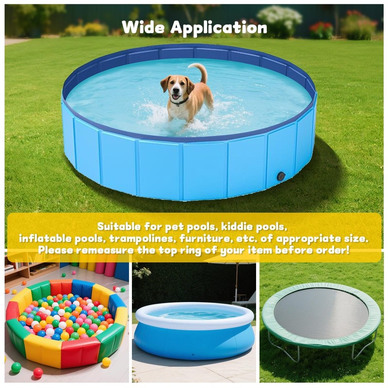 SAFANA 87 inch Round Dog Pool Cover [Upgrade 420D Thickened]