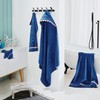 Erwin Müller Children's Hooded Bath Towel Shark Walk, Terry, Blue,