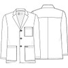 Cherokee Mens Lab Coat 30" Men's Consultation White Coat Durable,