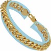 LIFETIME JEWELRY 9mm Miami Curb Cuban Link Chain Bracelet 24k