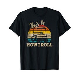 This Is How I Roll Retro Vintage Golf Cart Funny Golfing T-Shirt