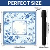 Mocsicka Blue Chinoiserie Mahjong Mat 31.5" x 31.5" with Carry