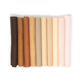 Over the River Felt 10-9X12 inch Skintastic Collection Merino Wool Blend Felt OTR Felt Made in USA,Brown