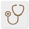 MAGJUCHE Stethoscope Stencil 6 Inches, Reusable Medical Stencil for Painting