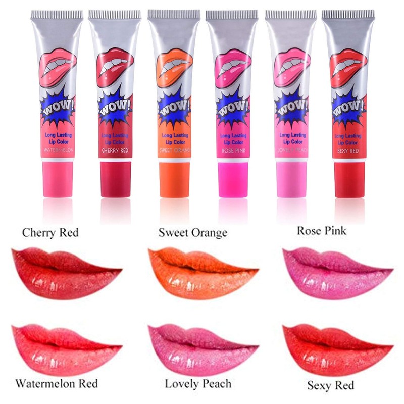 WOW! 6 pcs/Set Peel Off Lip Gloss Mask Multicolor Lip