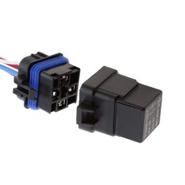 Mintice™ Car Vehicle Motor Heavy Duty 12V 40A SPST Relay Socket Plug 4Pin 4 Wire Waterproof Kit