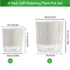 Samhe 4 Pack Self Watering Pots Set, 4+5.5 Inch Self