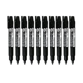 Marcador Permanente Uso Industrial Pentel Punto Fino Negro/10 Piezas-MSP20-A