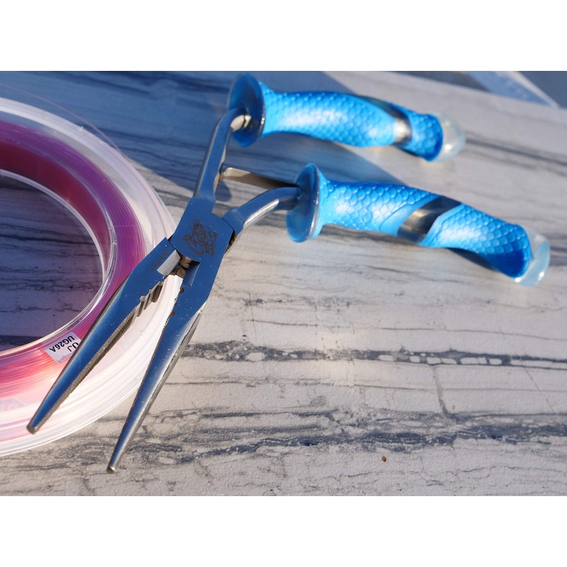 Cuda Unisex's Freshwater SS Pistol Grip Needle Pliers, Blue, 9-Inch