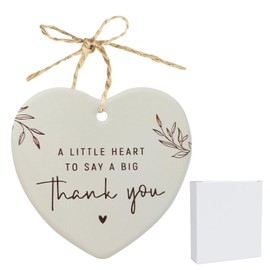 Thank You Gift, Ceramic Plaque Thank You Gifts for Women, Thank You Plaque Appreciation Gift for Friend Teacher Colleague Mom - A Little Heart to Say A Big Thank You (Heart)