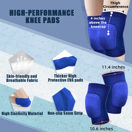 UMACWIN Volleyball Accessories Set: Blue Knee Pads, Arm Sleeves, Sweatband, Scrunchie, Makeup Bag, Cooling Towel, Drawstring Bag for Women, Girls, Youth