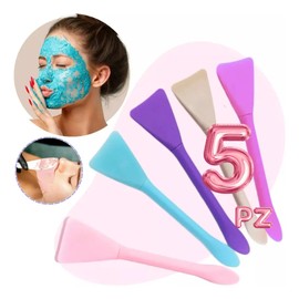 5pz Brocha Facial Y Corporal Aplicador Mascarilla Silicona F
