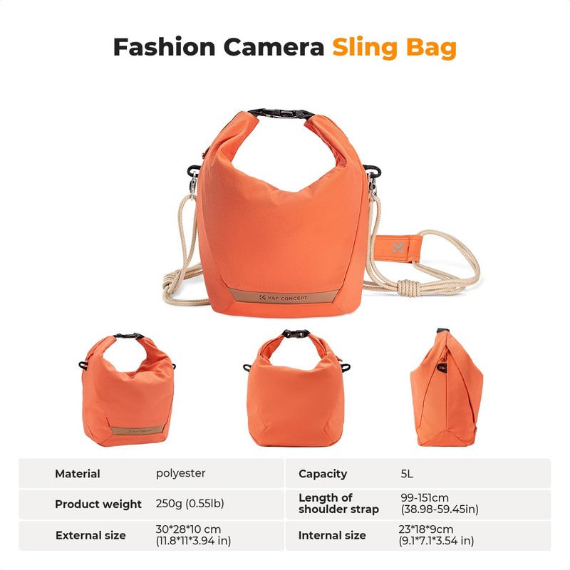 K&F Concept Camera Sling Bag Small Camera Compact Case, Lightweight