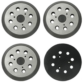 4 Packs 5 inch 8 Hole Hook & Loop Replacement Sander Pad Compatible with De Walt & Makita - Fit DW420/K, DW421/K, DW422/K, DW423/K, DW426/K, D26450, D26451/K, D26453/K, D26456, Makita