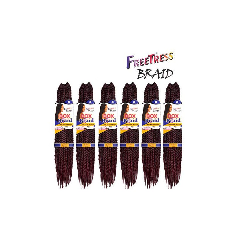 FreeTress Synthetic Hair Crochet Braid Medium Box Braids (6-PACK, 4)