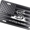 BLVD No Step On Snek American Flag License Plate Tag
