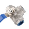 1pc Stainless Steel SUS304 Pipe Ball Valve Three Way T