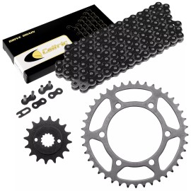 Caltric Black Drive Chain And Sprocket Kit for Kawasaki Ninja 500R EX500D 1997-2009