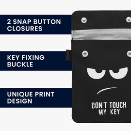 kwmobile Car Keychain Case for Car Keys - RFID Signal Blocking Faraday Pouch - Anti-Theft Key Fob Cage - Remote Control Holder Protection