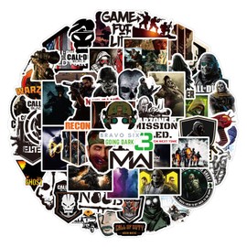 50pcs Cool Warzone Stickers for Laptop, Tactical Shooting Game Waterproof Vinyl Stickers for Teens Boys Mens Computer Skateboard Bike Water Bottles Car Motorcycle Lugagge Helmet