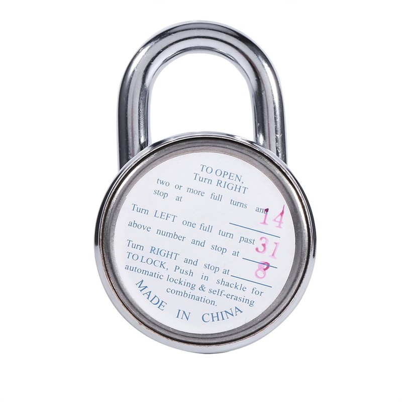 Combination Padlock, Digital Password Circular Alternative Padlock Circular Dial Number