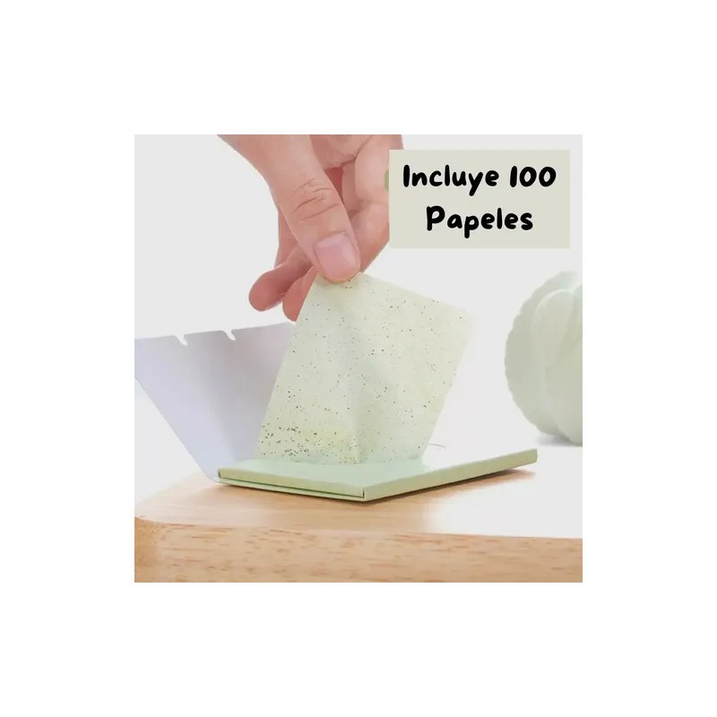 300p Papel Te Verde Absorbente Grasa Facial Elimina Brillo
