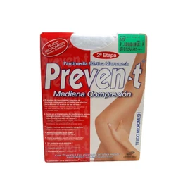 Pantimedia Prevent Mediana Compresión (Blanco, Extra Grande)