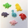 Holly Cupcakes 6 Mixed Colour Sugar Dinosaurs- edible & handmade