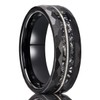 Concept Knight Tungsten Carbide Rings for Men Black Hammered 8mm