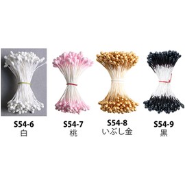 NBK S54-8 Flower Core for Tsumami Crafting, Pep, Oxidized Gold, Length: Approx. 1.8 inches (4.5 cm), 144 Pieces