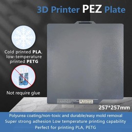 PEZ Cold Printing Polyurea Spring Steel Sheet Double Sided Polyurea Build Plate Replaces PEI for Bambu Lab X1/X1C/P1P/P1S