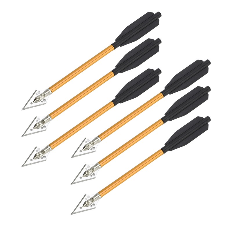 6Pcs Crossbow Arrows Double Screw Fixing Aluminum Alloy Shooting Bow