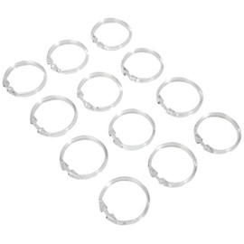 WENKO Shower Curtain Rings Large Transparent Set of 12 Transparent