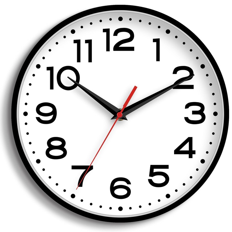 Roymnie Wall Clock 18 Inch Silent Non-Ticking Modern Clock Battery
