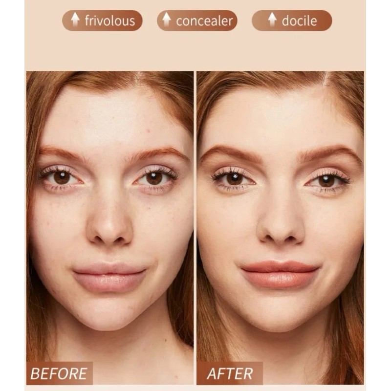 Base De Maquillaje Conceal Skin + Pincel Natural 3 Colores