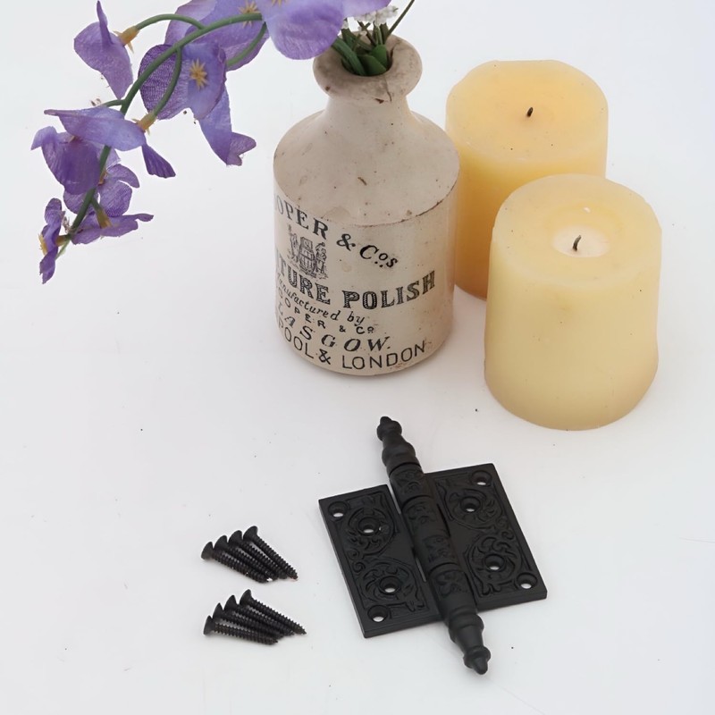 2.5" Victorian Style Steeple Tip Hinge in Cast Iron