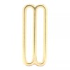 Stecksstore Double Loop Strap Metal Adjuster 1.75 Inch Brass Plate