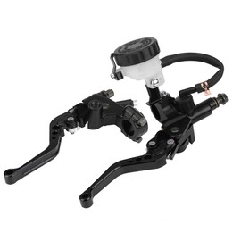 Akozon Bremshebel Hauptbremszylinderhebel, 22 Mm (7/8 ") Universal-Motorradbremskupplungshebel Schwarzer Hauptbremszylinder-Reservoirhebel Für Motorräder