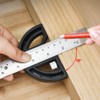 2in1 Multifunctional Magnetic Straight and Angle Measuring Ruler Woodworking Scribe