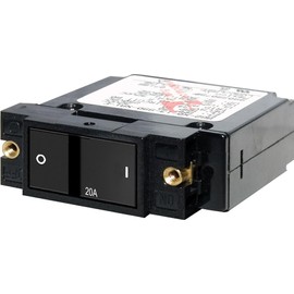 Blue Sea 7404 Single Pole Small Case 2" Flat Rocker Circuit Breaker - 20 Amp [7404]